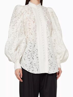 Acler Textured Lace Blouse Top